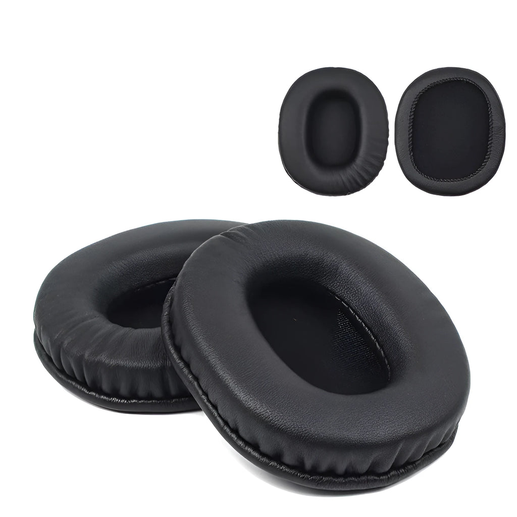 Pair of black PU leather replacement earpads for Sony MDR-1R headphones
