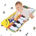 Musical piano placket baby play mat with colourful shapes and kick and play melody function