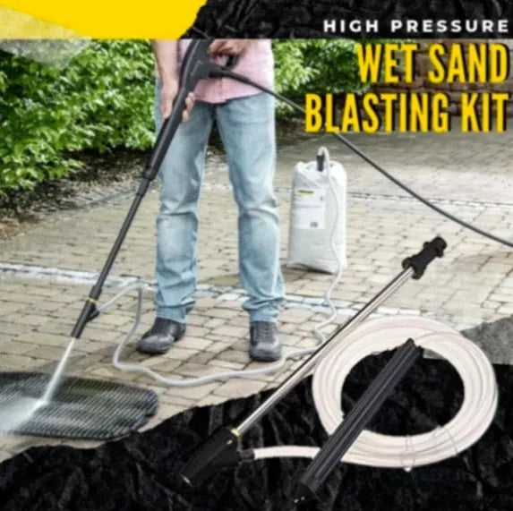 Ceramic sand blasting nozzle with stainless steel handle for Karcher K series pressure washers.