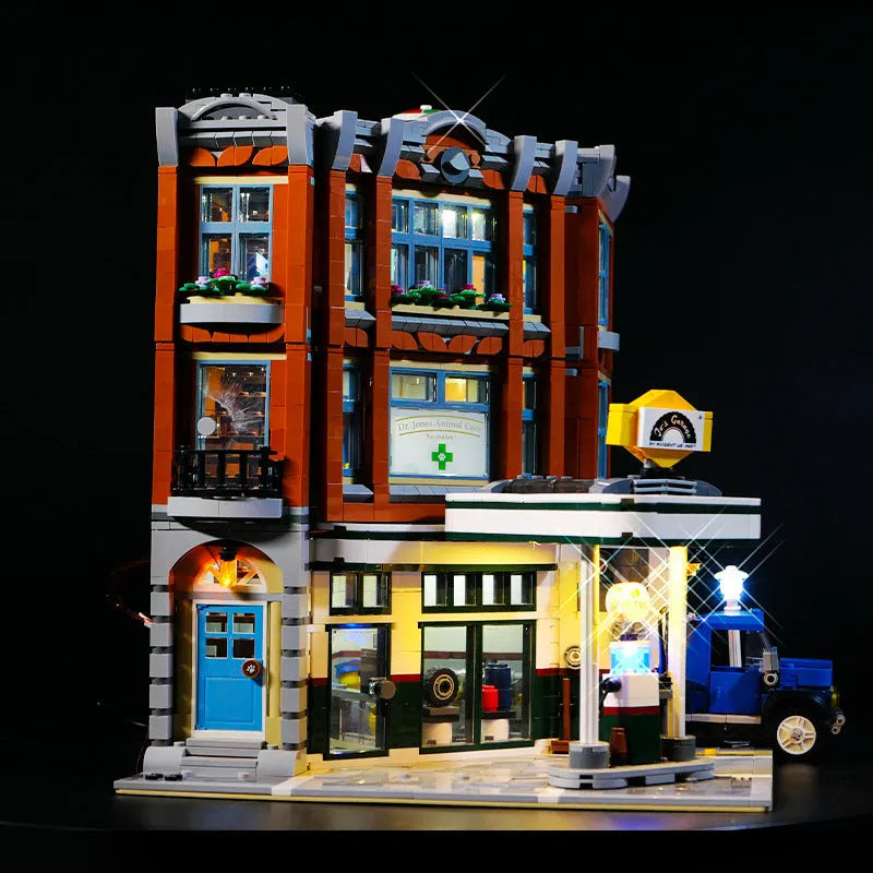 MOC modified LED lighting accessories kit for building brick models with plastic components
