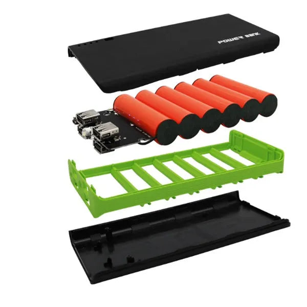 20000mAh portable power bank in five colour options with compact 145×68×22mm dimensions