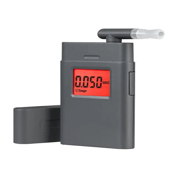 Black AT-838 portable breath alcohol detector for measuring blood alcohol concentration.