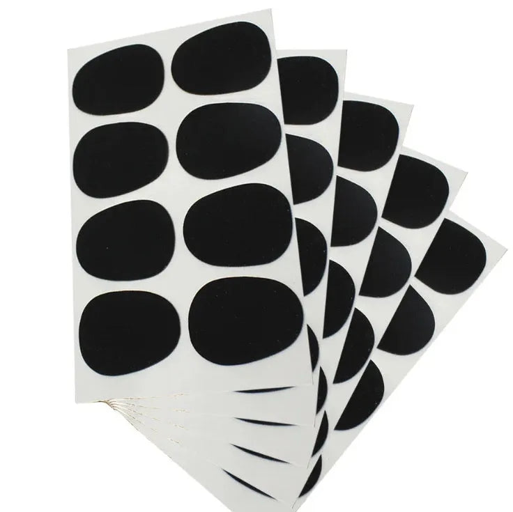 Silicone tooth pad patch for alto tenor saxophone metal flute mouthpiece in black and white with thickness options 0.3mm 0.5mm 0.8mm