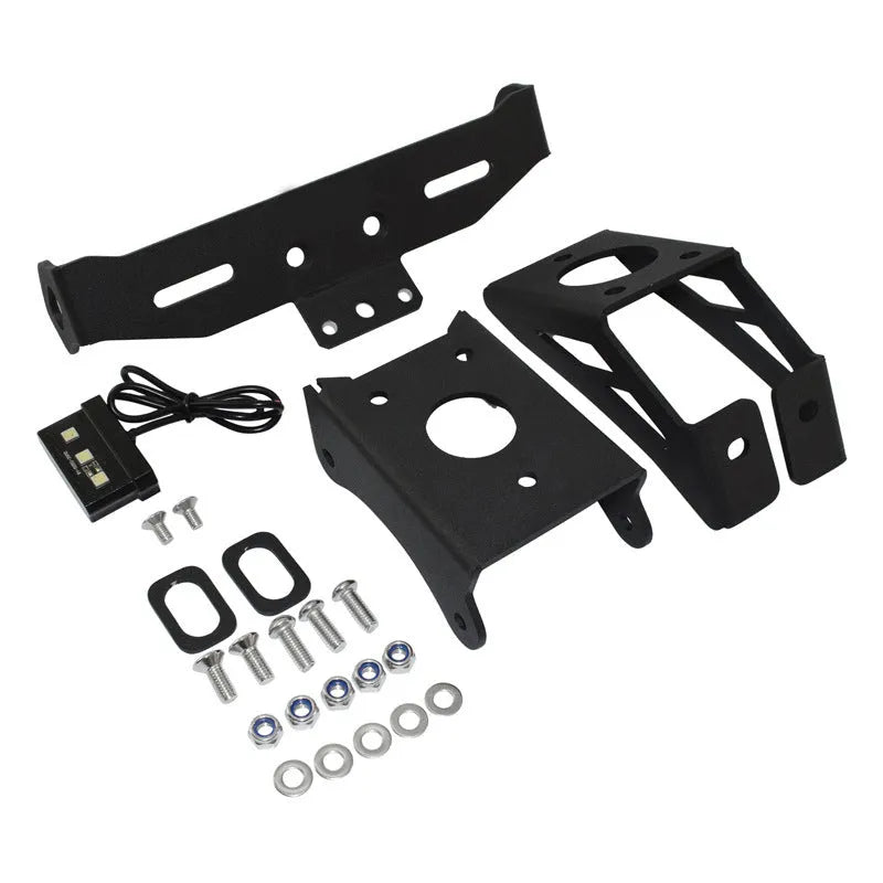 Black aluminium alloy licence plate holder for Honda motorcycle short tail conversion
