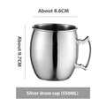 Stainless steel Moscow Mule copper mug with glass insulation lining in multiple colour options