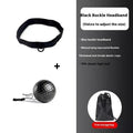 Head-mounted boxing reaction training ball set with head cover, rope, ball, and bag in black colour