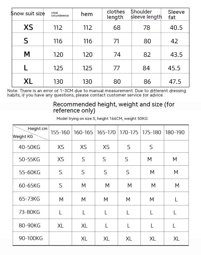 Yellow and black thin ski suit for men and women with windproof waterproof construction