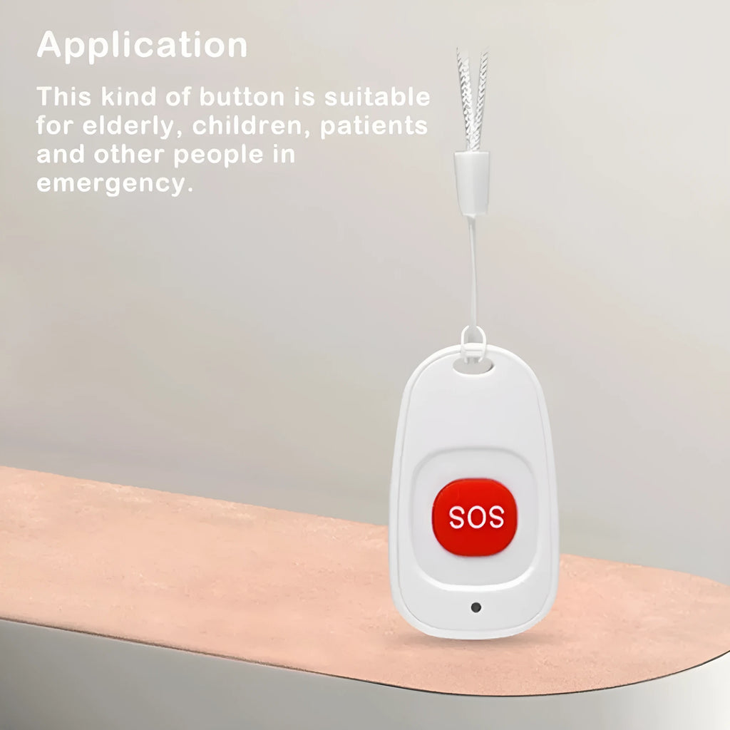 SOS emergency alarm button wireless pager watch style 58x39x15 mm 315 433 MHz remote control alarm
