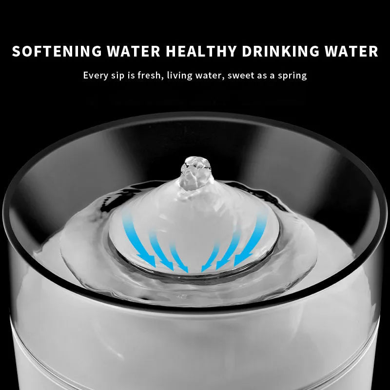 White ABS smart cat drinking fountain electric water dispenser for indoor pet use