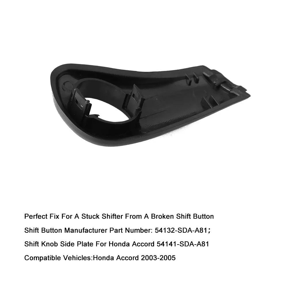 Black plastic shift button assembly kit for Honda Accord 2003-2005 gear shifter replacement