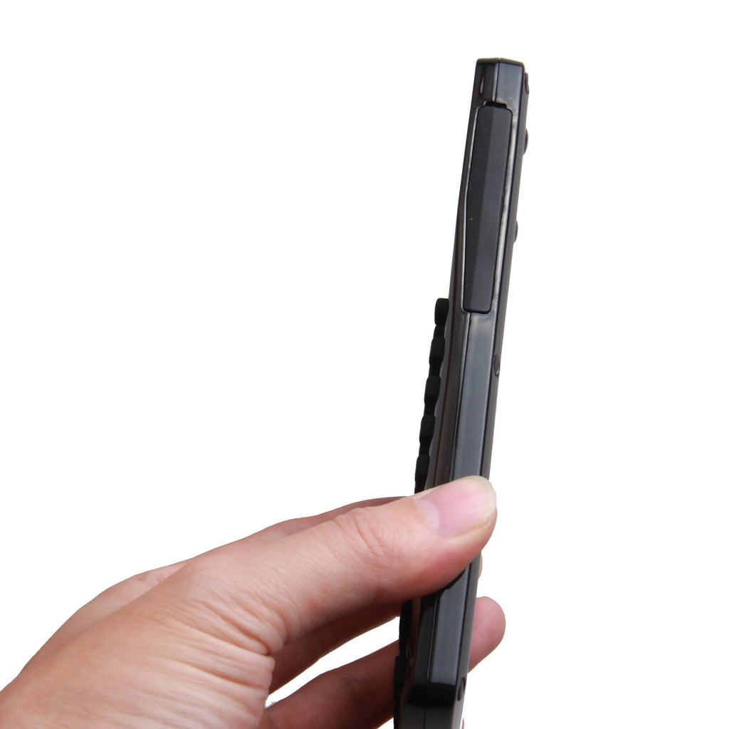 Black multifunctional e-book reader with 2.8cm screen showing multiple language options and media functions