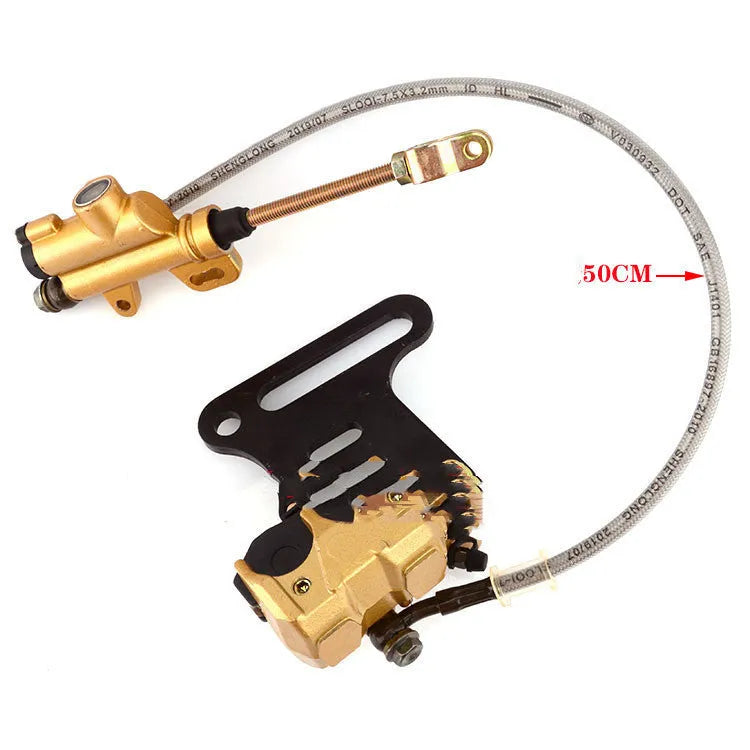 Gold front and rear brake pump assembly set for 110-150cc off-road motorcycles with disc brakes