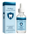 60ml bottle of clear dental restorative fluid with ingredients hydroxyapatite and theobromine.