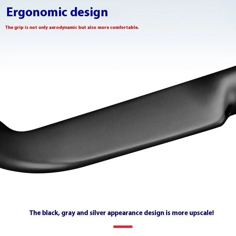 Carbon fibre road bicycle handlebar with double line design shown in red and black colour options.