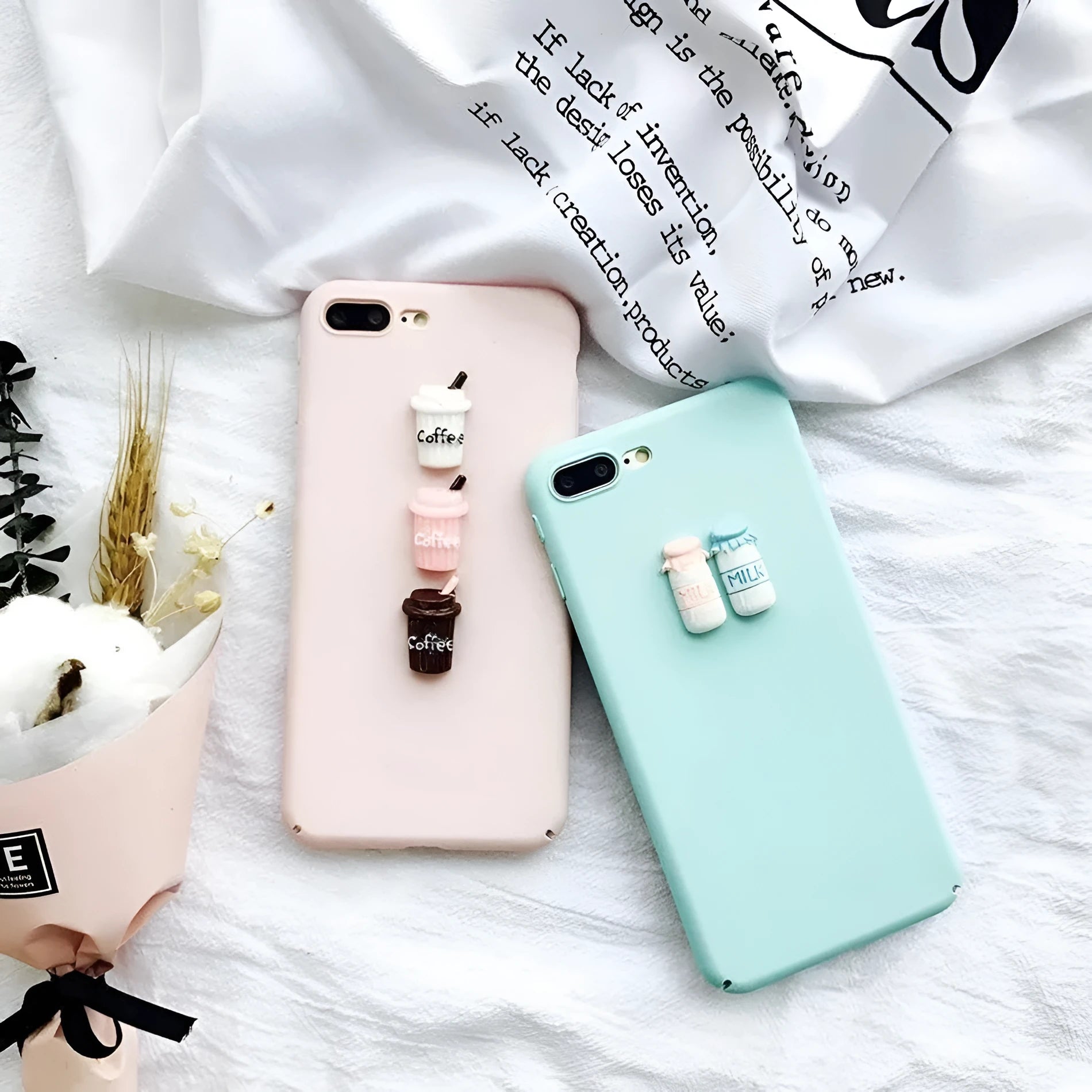 3D cartoon cat design silicone iPhone case in multiple colours showing soft TPU construction