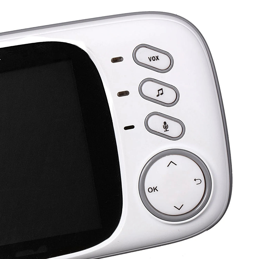 VB603 digital baby monitor set showing parent unit with 3.2-inch screen and separate camera with night vision.