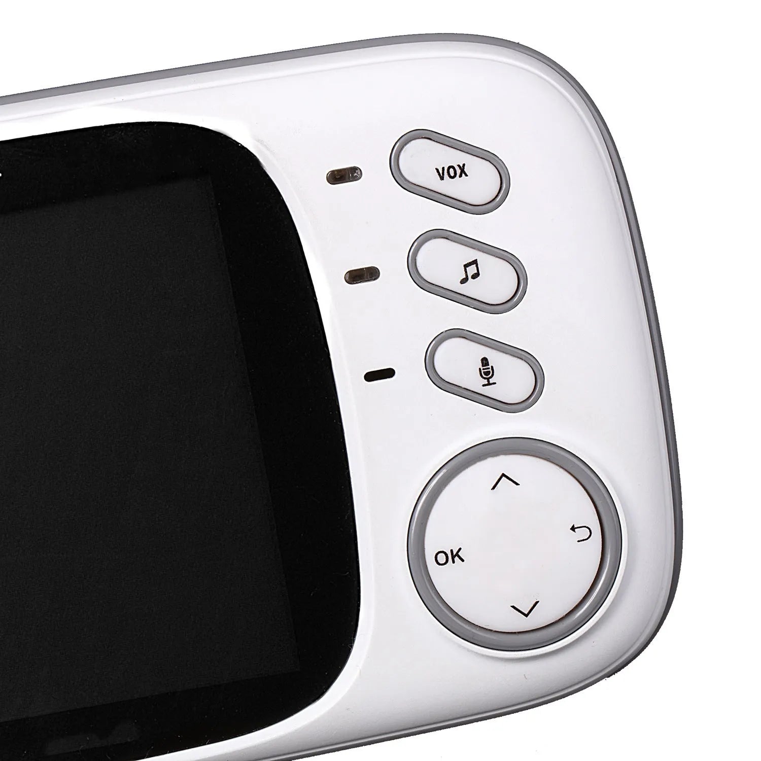 VB603 digital baby monitor set showing parent unit with 3.2-inch screen and separate camera with night vision.