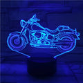 Motorcycle 3D night light with 7 colour touch switch, USB powered, 200 x 150 x 87mm acrylic and ABS base