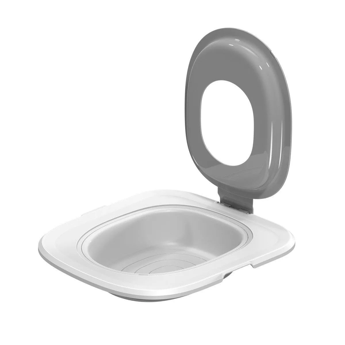 Fifth generation cat toilet training tray with integrated mat in blue, grey or green ABS plastic