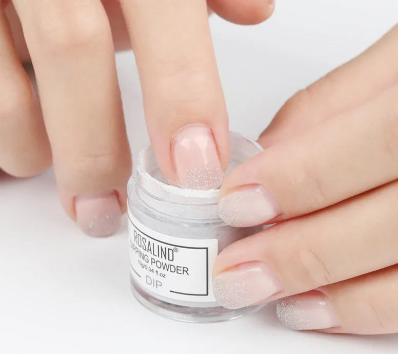 10ml nail polish powder bottle for natural nails with shade code label