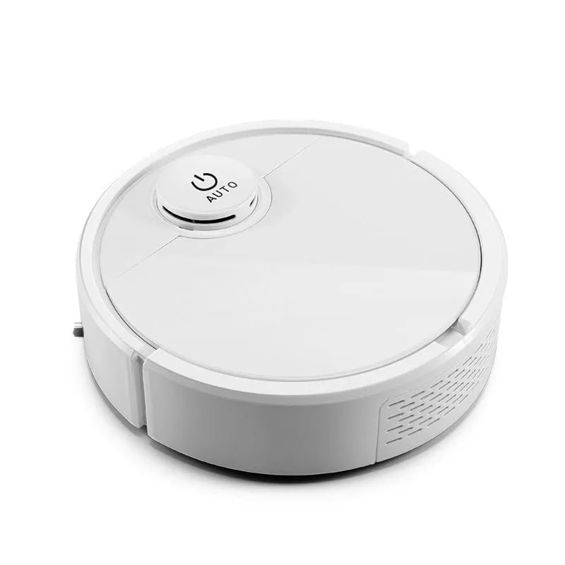 Circular automatic sweeping robot with one-touch button on a hard floor