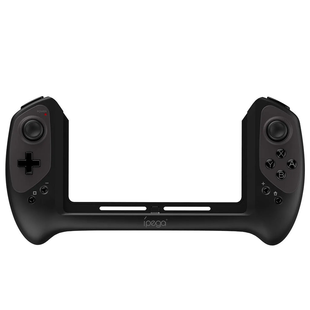 Black Nintendo Switch wireless gamepad with ergonomic curved grip and textured joysticks