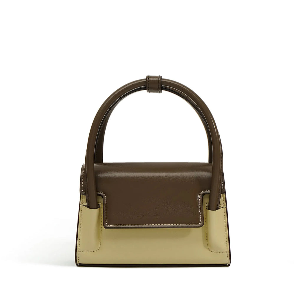 Cowhide leather tote crossbody shoulder bag, 18cm length, adjustable 52cm-76cm strap, Beige Brown Black Silver