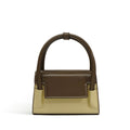 Cowhide leather tote crossbody shoulder bag, 18cm length, adjustable 52cm-76cm strap, Beige Brown Black Silver