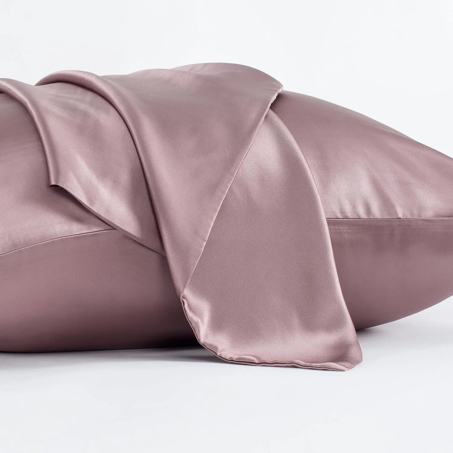 Dark grey mulberry silk pillowcase with envelope closure showing modern simplicity design