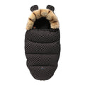 Baby warm sleeping bag in cocoon style for children 1-3 years, cotton blend with flannel lining, solid colour, detachable and washable