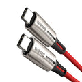 Purple Dual Type-C data cable with PD60W fast charging, 1 metre length