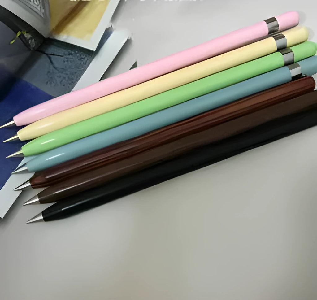Eternal Pen fine 0.5mm nib ballpoint pen with spare nib and pen bag in black colour