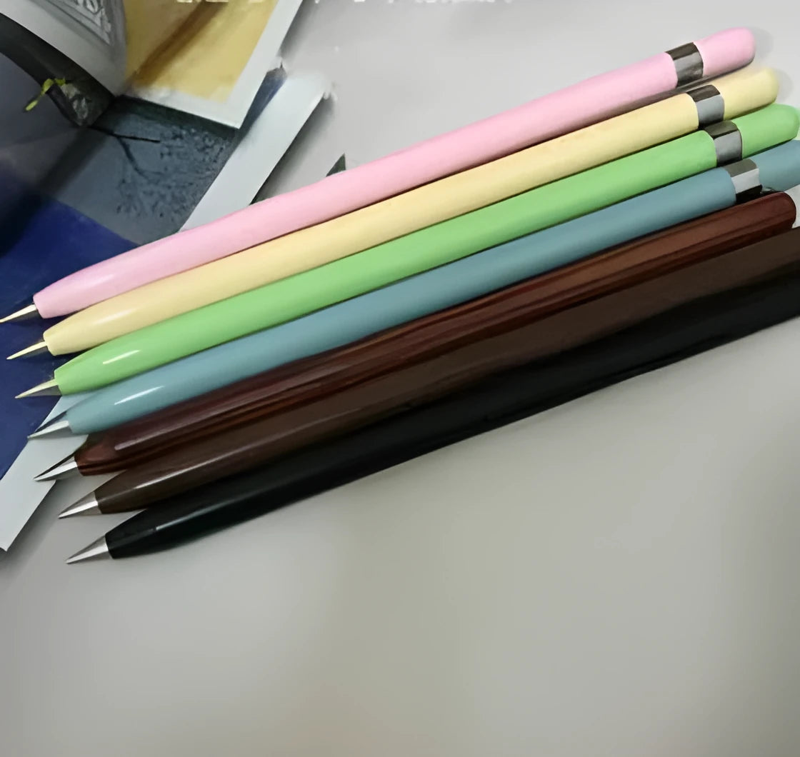 Eternal Pen fine 0.5mm nib ballpoint pen with spare nib and pen bag in black colour
