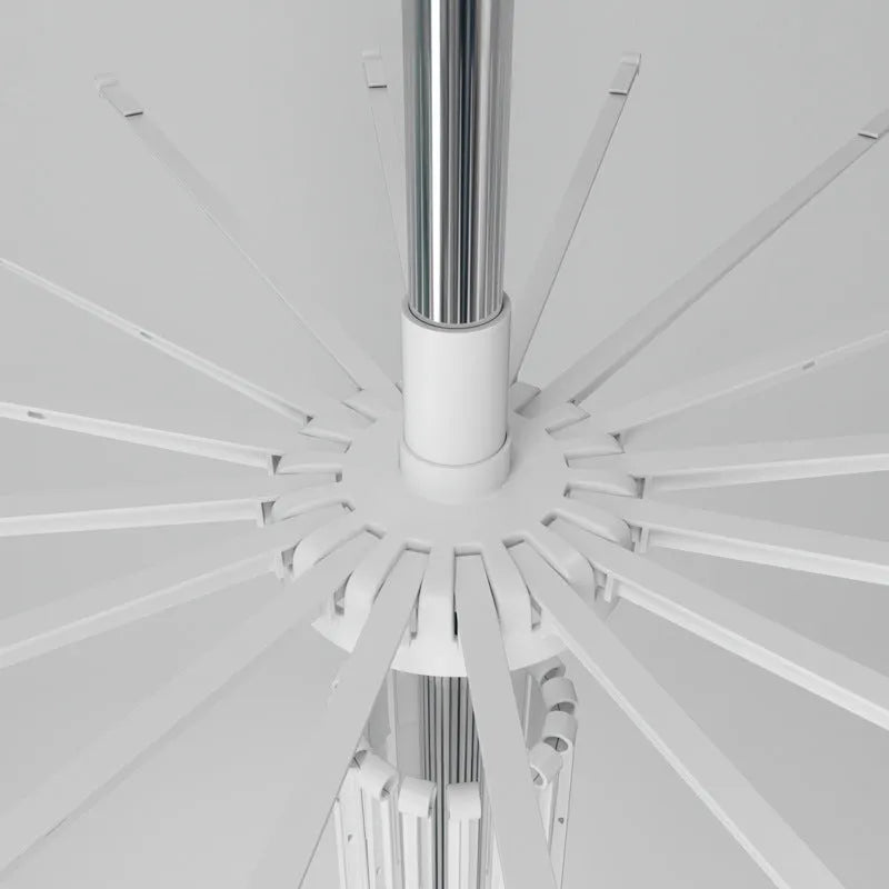 Stainless steel three-layer mobile drying rack with plastic clips for socks and clothes hanger