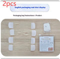 Skin tone neck firming adhesive patches and V27 pattern sling laid out on table