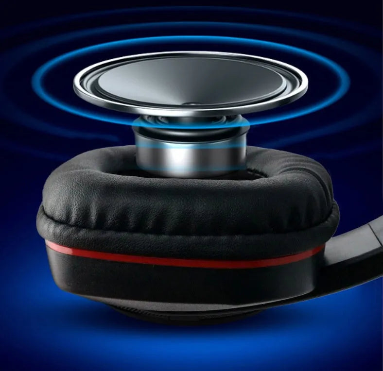 Black wired computer gaming headset with 40mm speakers and 1.2 metre cable