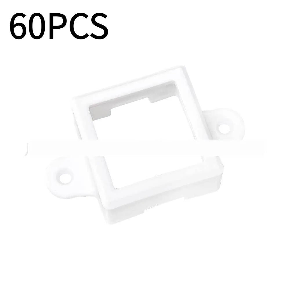 White plastic LED light protective cover showing dimensions of 1.7cm by 6cm.