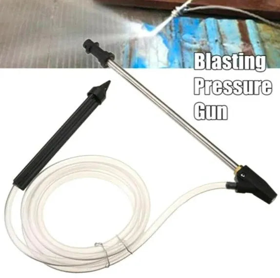 Ceramic sand blasting nozzle with stainless steel handle for Karcher K series pressure washers.