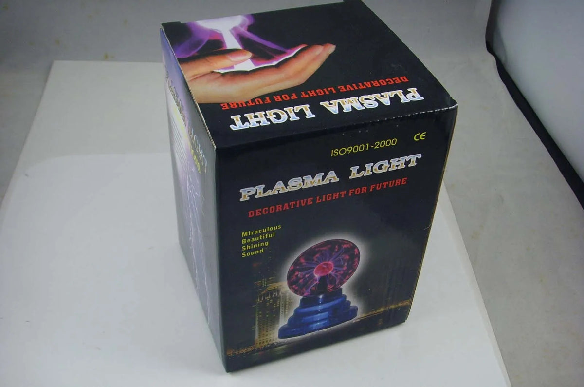 Colourful USB-powered magic ball light with 7.62cm glass sphere on ABS base