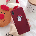 Christmas frosted TPU phone case with elk design for iPhone