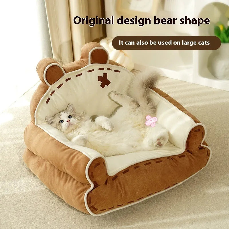Lesser Panda Kennel bear sofa cat bed with PP cotton filling for warm keeping and cold proof