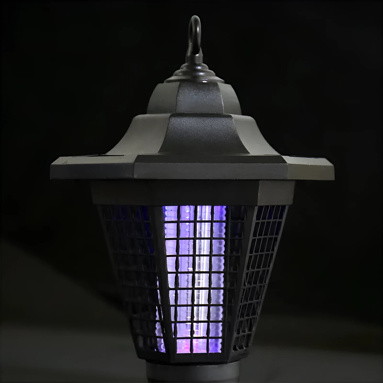 Garden solar mosquito killer lamp with LED light, IP55 waterproof, and manual switch in plugin style
