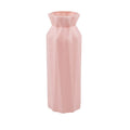 Green drop-resistant melamine plastic vase with 7.2cm base on a wooden desk.