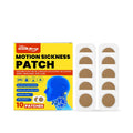 Pack of 10 motion sickness patches with natural herbal extracts for travel relief