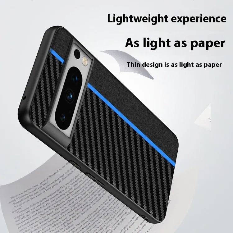 Carbon fiber Kevlar anti-fall ultra-thin phone case for Google Pixel in Carbon Black
