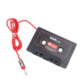 Black MP3 to car cassette converter adapter with 3.5mm audio jack plug