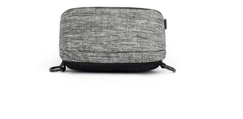 Waterproof Oxford cloth chest bag in dark blue with zipper opening and adjustable strap