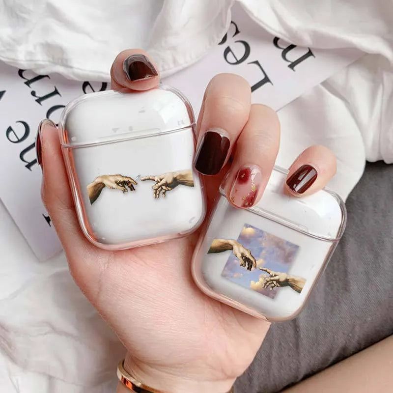 Transparent protective plastic cover for Apple AirPods and AirPods Pro charging cases