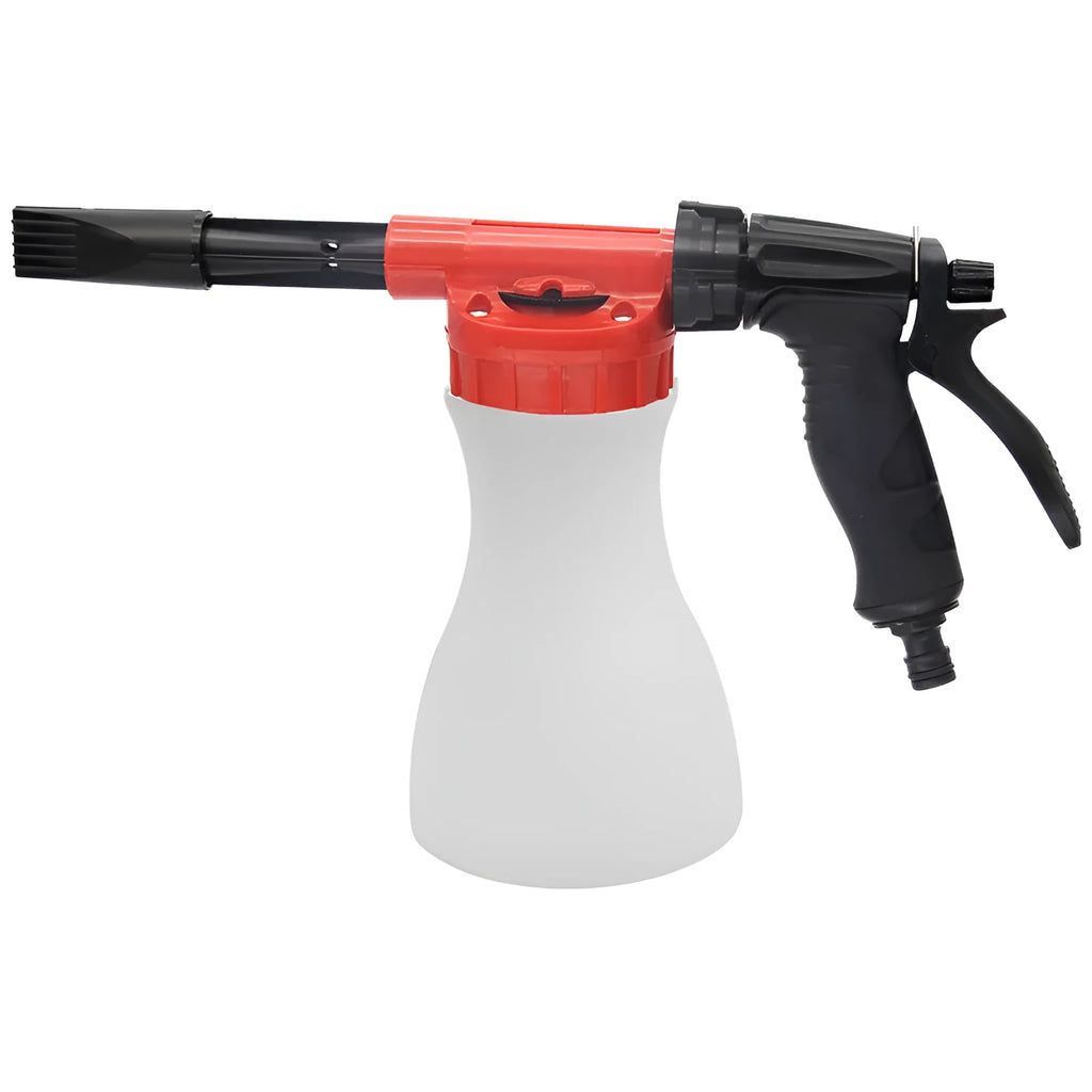Foam pot high pressure water gun with adjustable spray control for garden watering