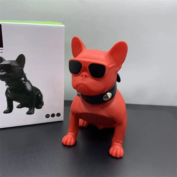 Mini Full Body Bulldog Bluetooth Speaker in black, red or white colour options